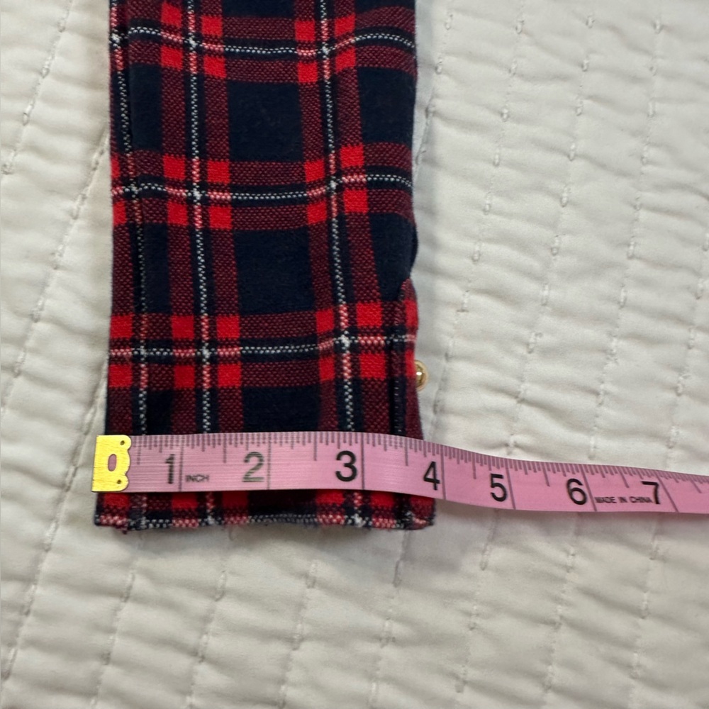 Janie and Jack Girl Holiday Bow Shirt and Red Plaid Pant Matching Set Size8 - Picture 11 of 12